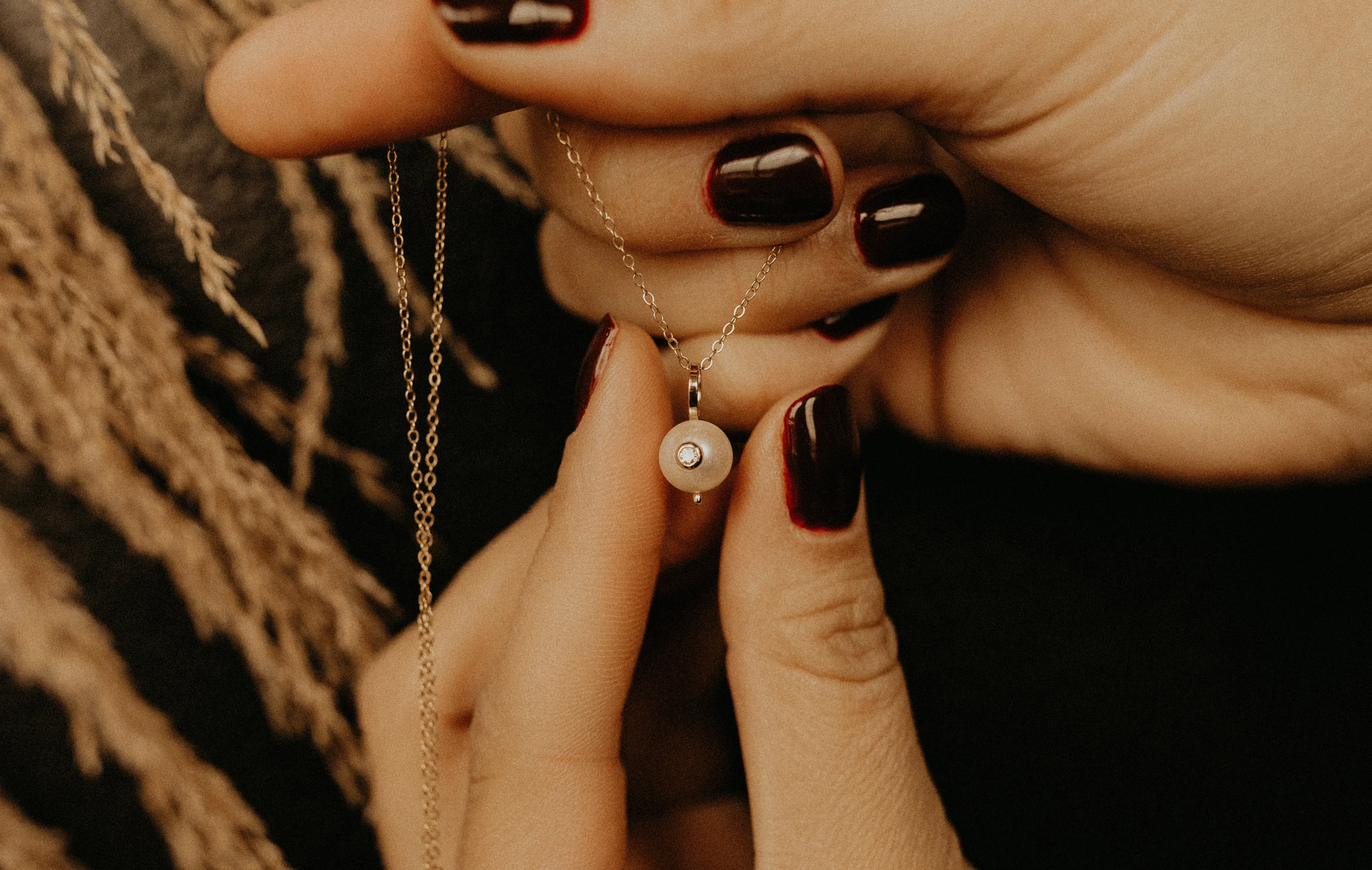 Diamond Pearl Charm