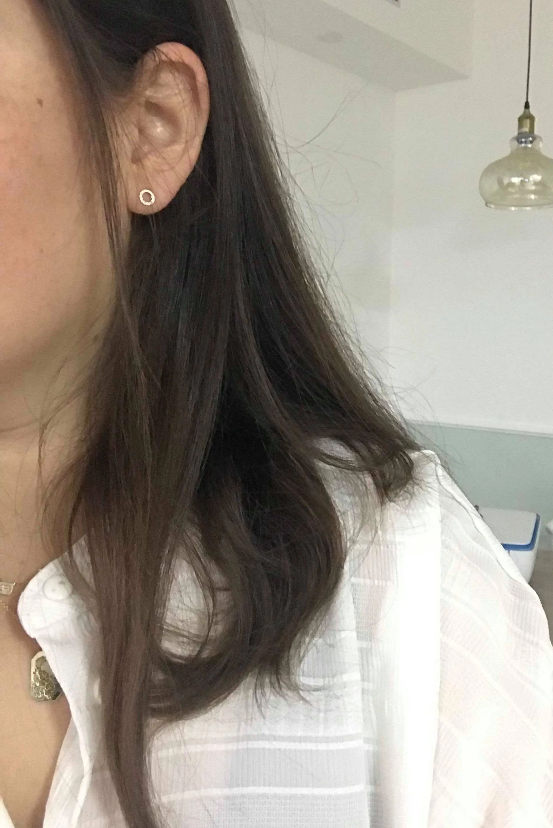 Diamond stud earrings, gold circle earrings, 14K gold dainty earrings, delicate everyday diamond earrings