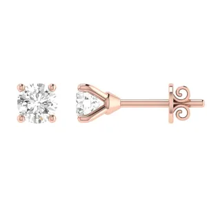 Diamond Stud Earrings with 0.10ct Diamonds in 9K Rose Gold - 9RCE10