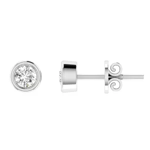 Diamond Stud Earrings with 0.50ct Diamonds in 18K White Gold - 18WBE50
