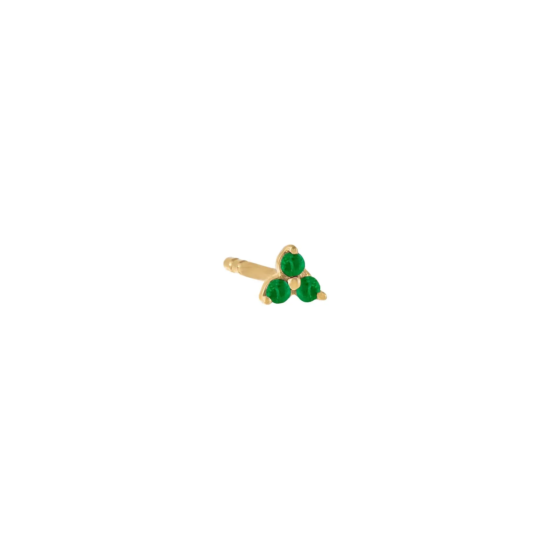 Diamond Tiny Colored Cluster Stud Earring 14K