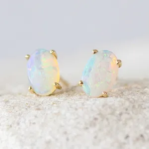 'Diana' Gold Australian Crystal Opal Earring