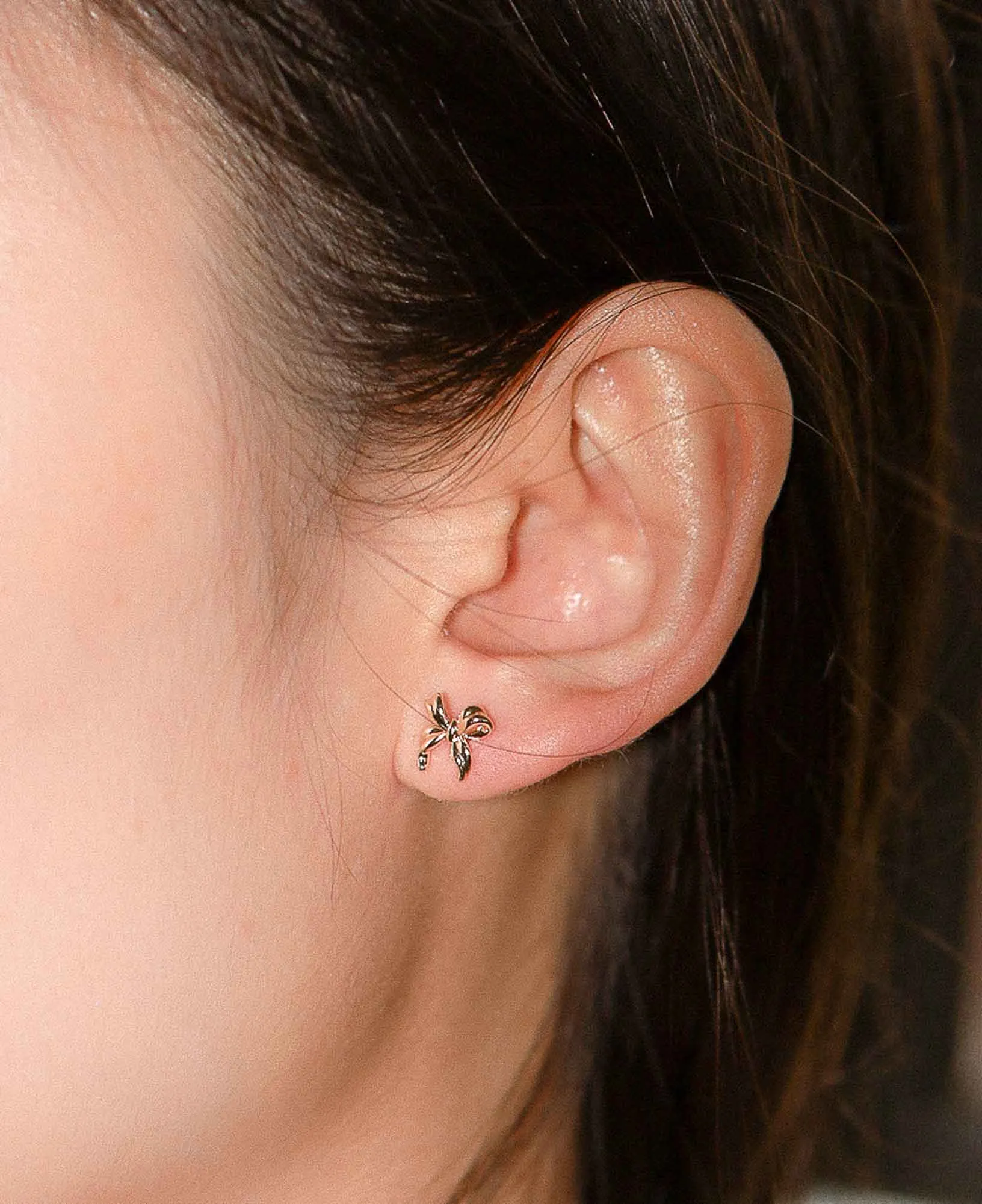 Diana Gold Ribbon Earrings