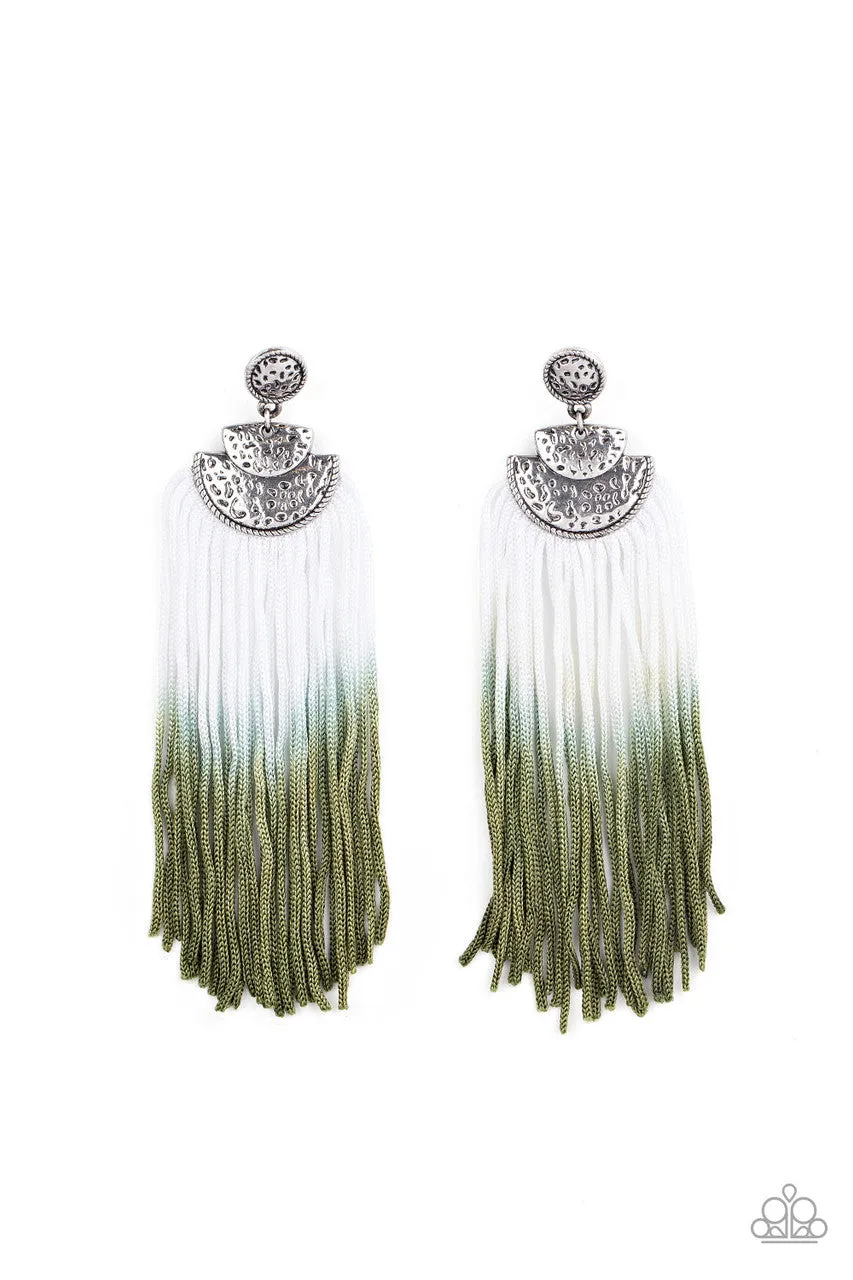 DIP It Up Green Paparazzi Earrings