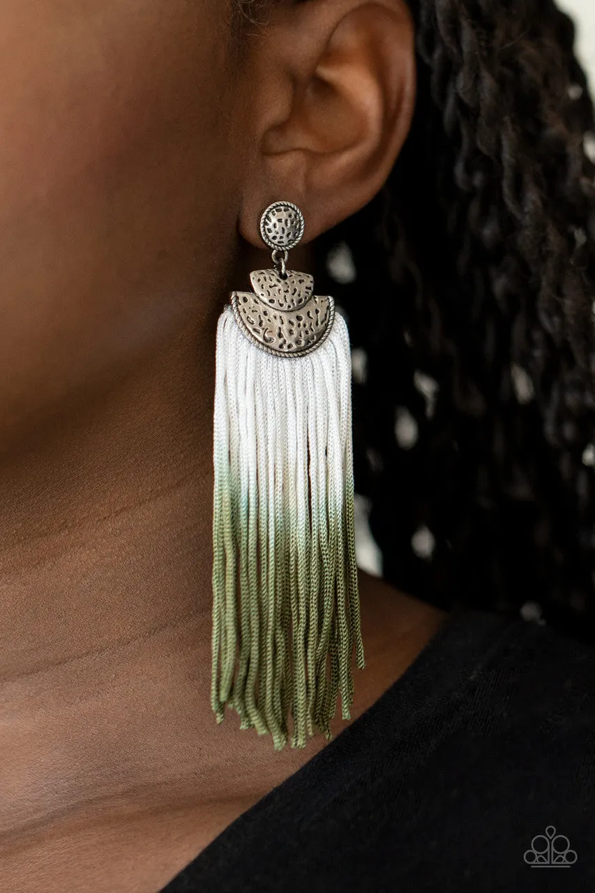 DIP It Up Green Paparazzi Earrings