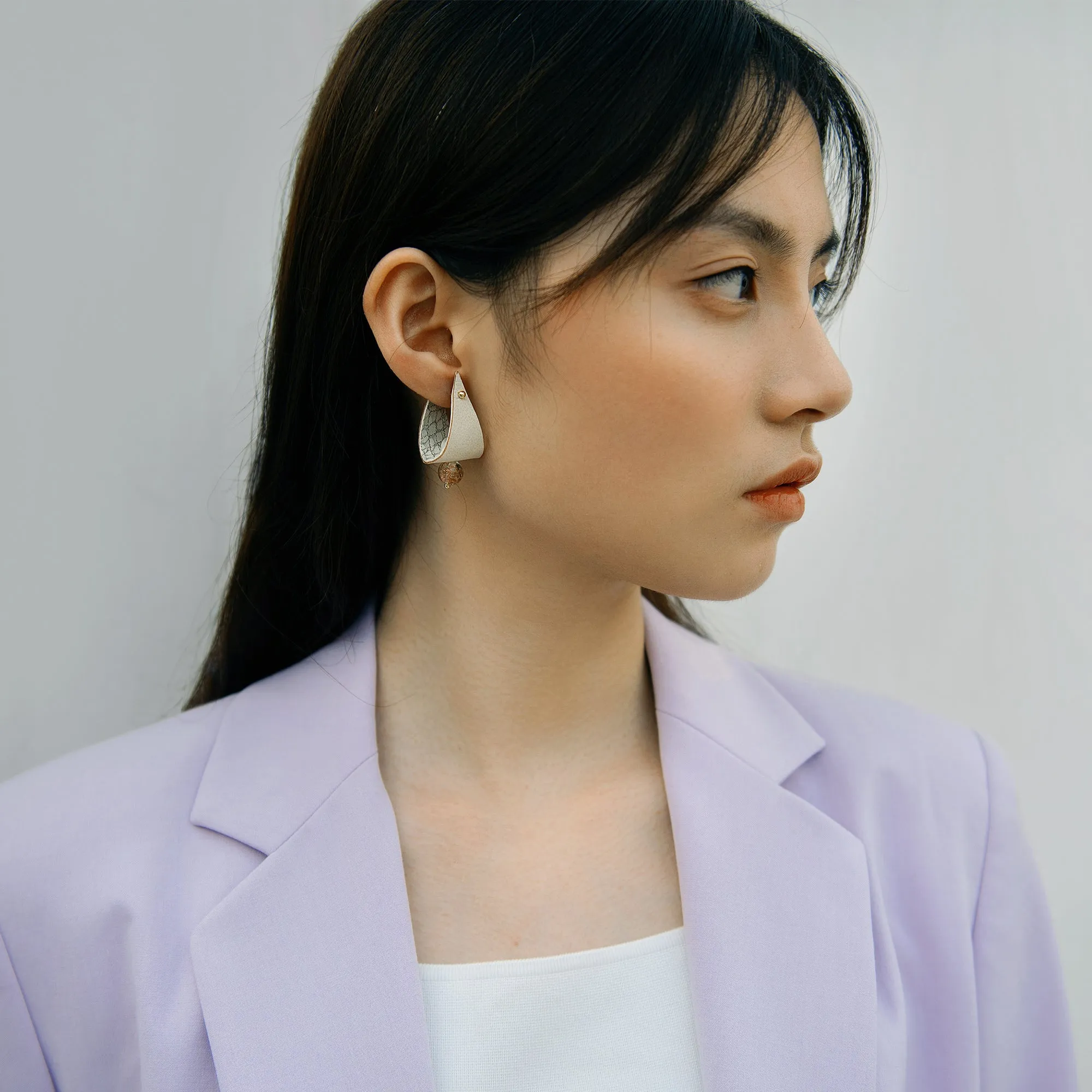 DIY Leather Kits - Geometric Rhombus Style Earring