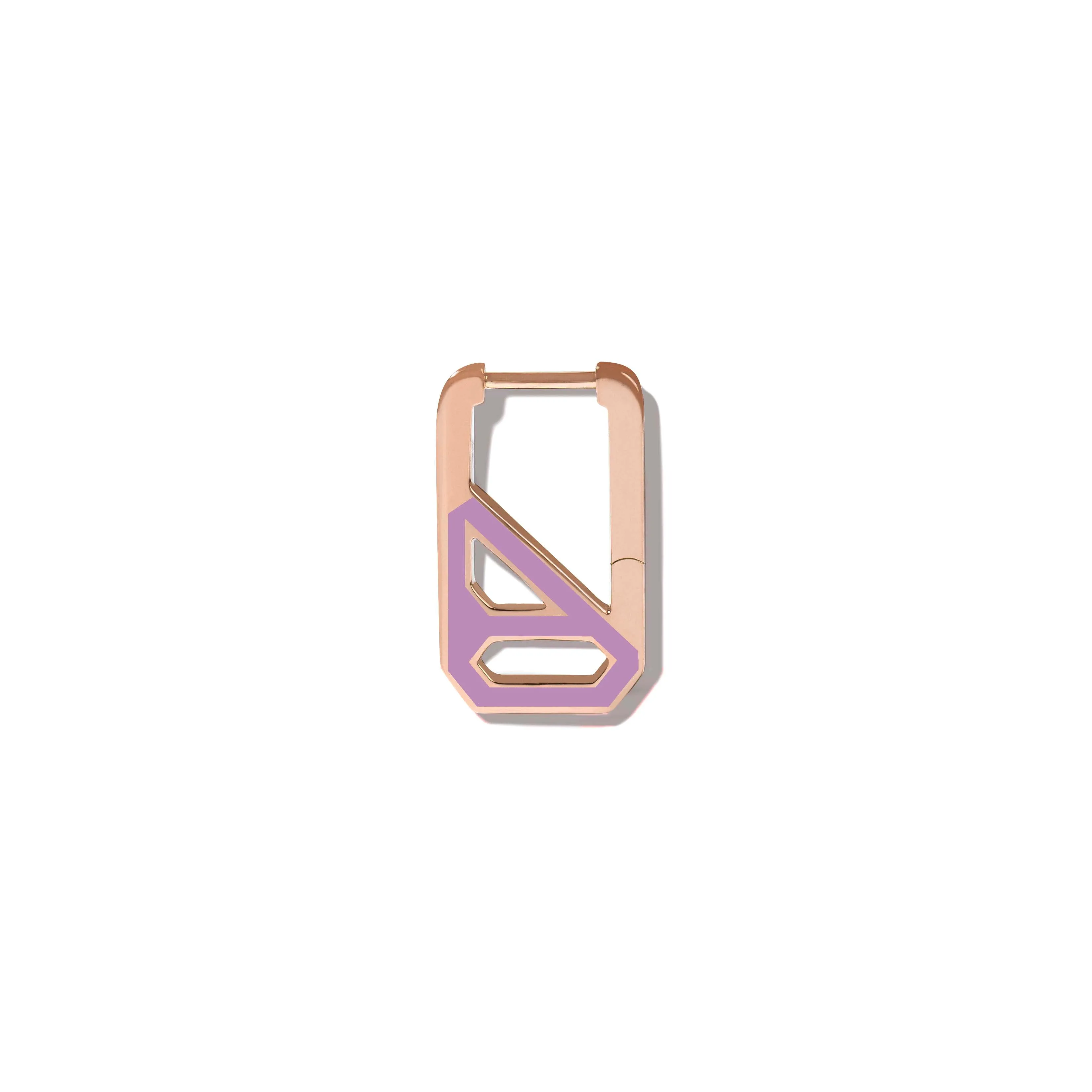 DNA Fair Orchid Enamel Rectangle Single Earring