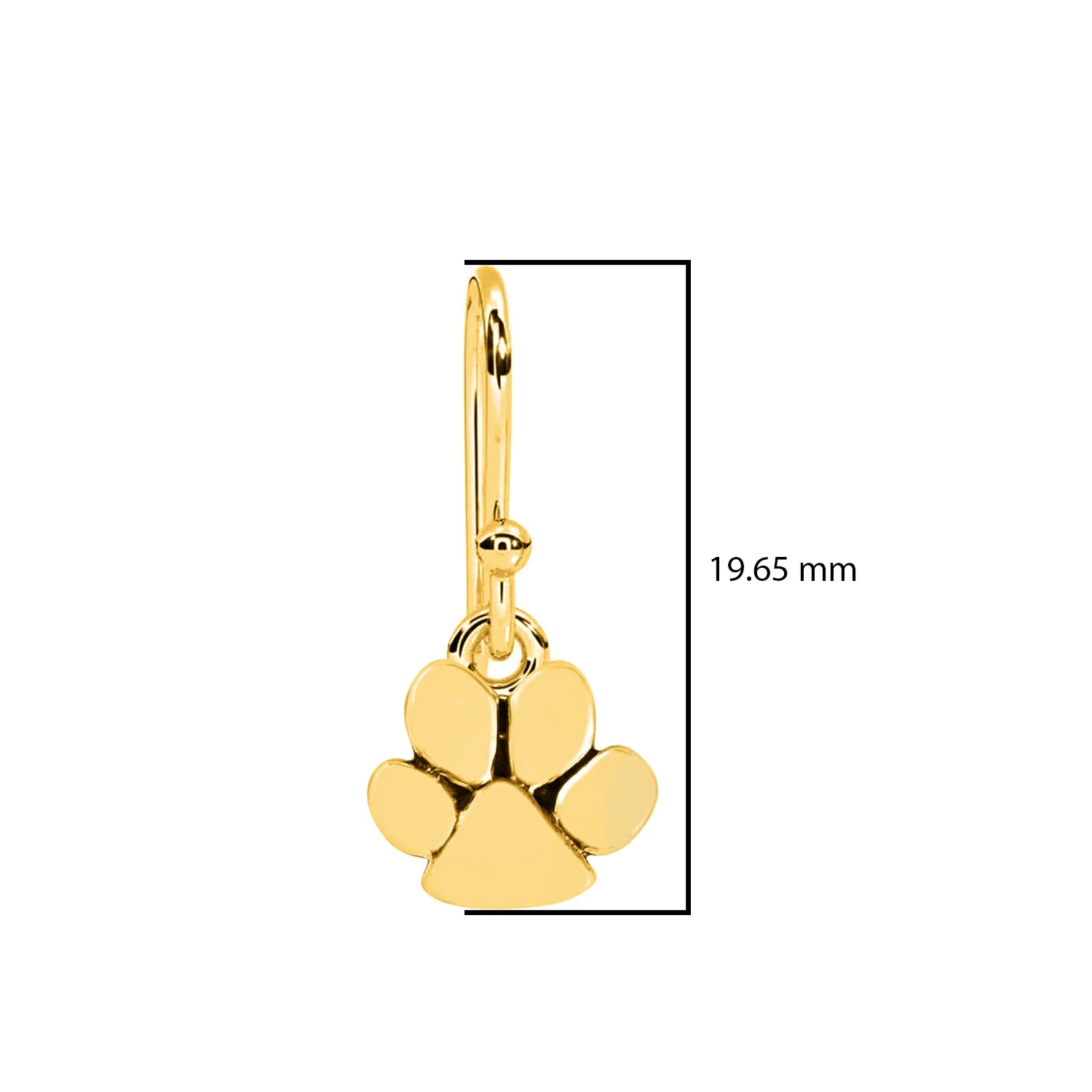 Dog Animal Paw Foot Print Dangle Earrings 925 Sterling Silver Women Animal Lover Earrings