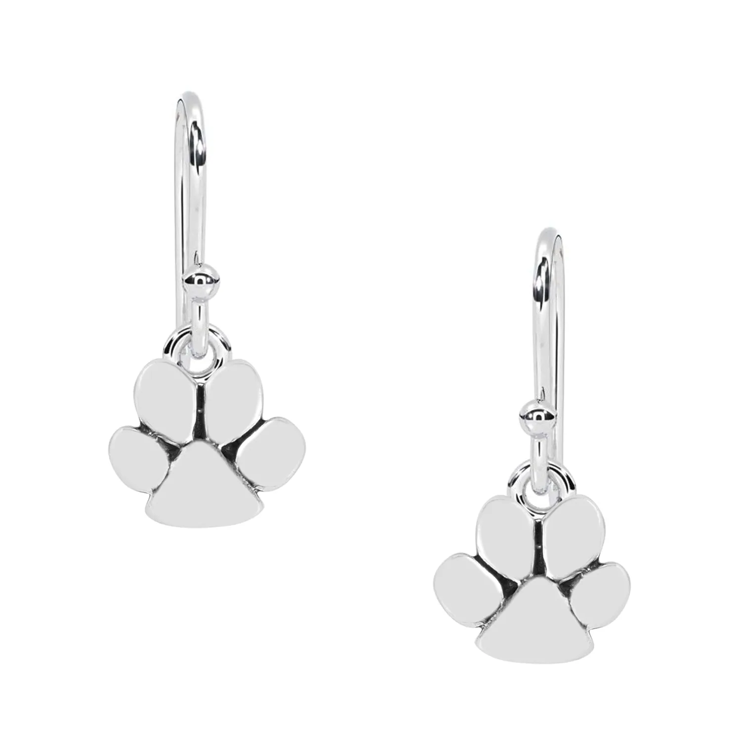 Dog Animal Paw Foot Print Dangle Earrings 925 Sterling Silver Women Animal Lover Earrings