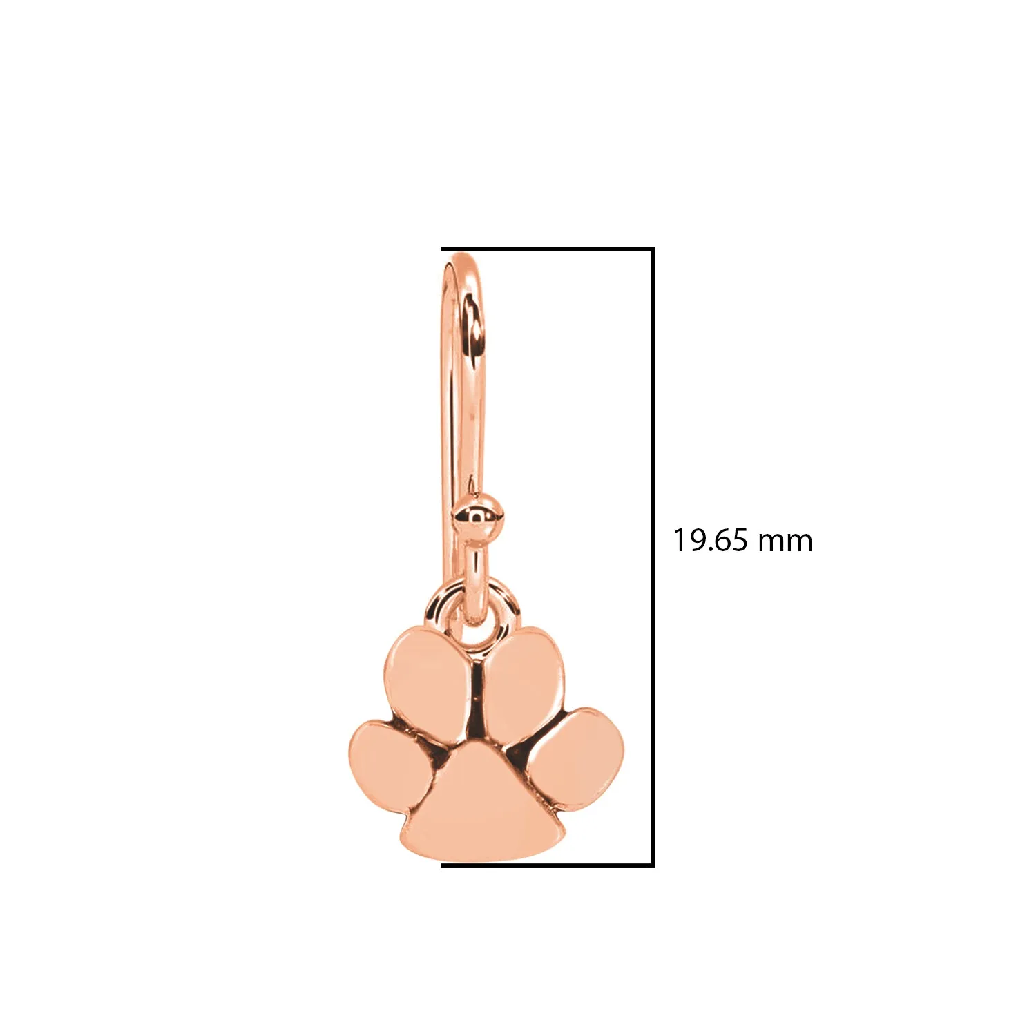 Dog Animal Paw Foot Print Dangle Earrings 925 Sterling Silver Women Animal Lover Earrings