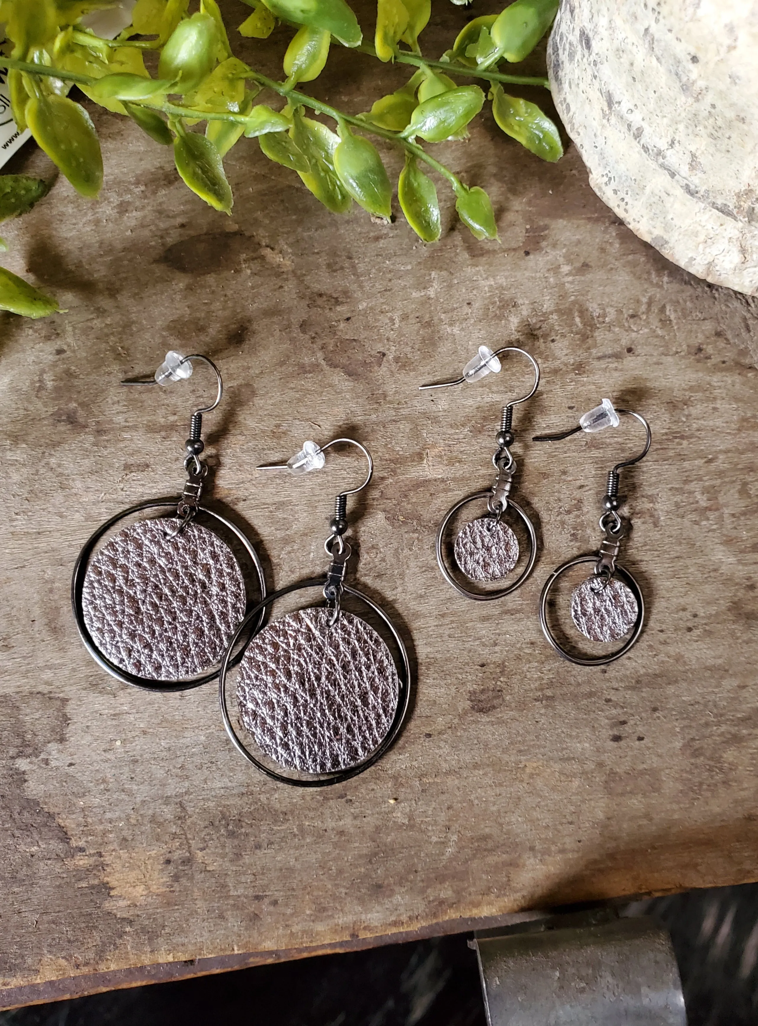 Donna and Samantha Leather Earrings
