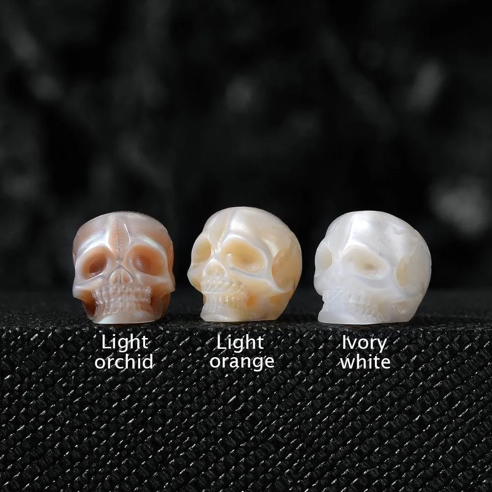 Double Butterfly Pearl Skull Drop Earrings