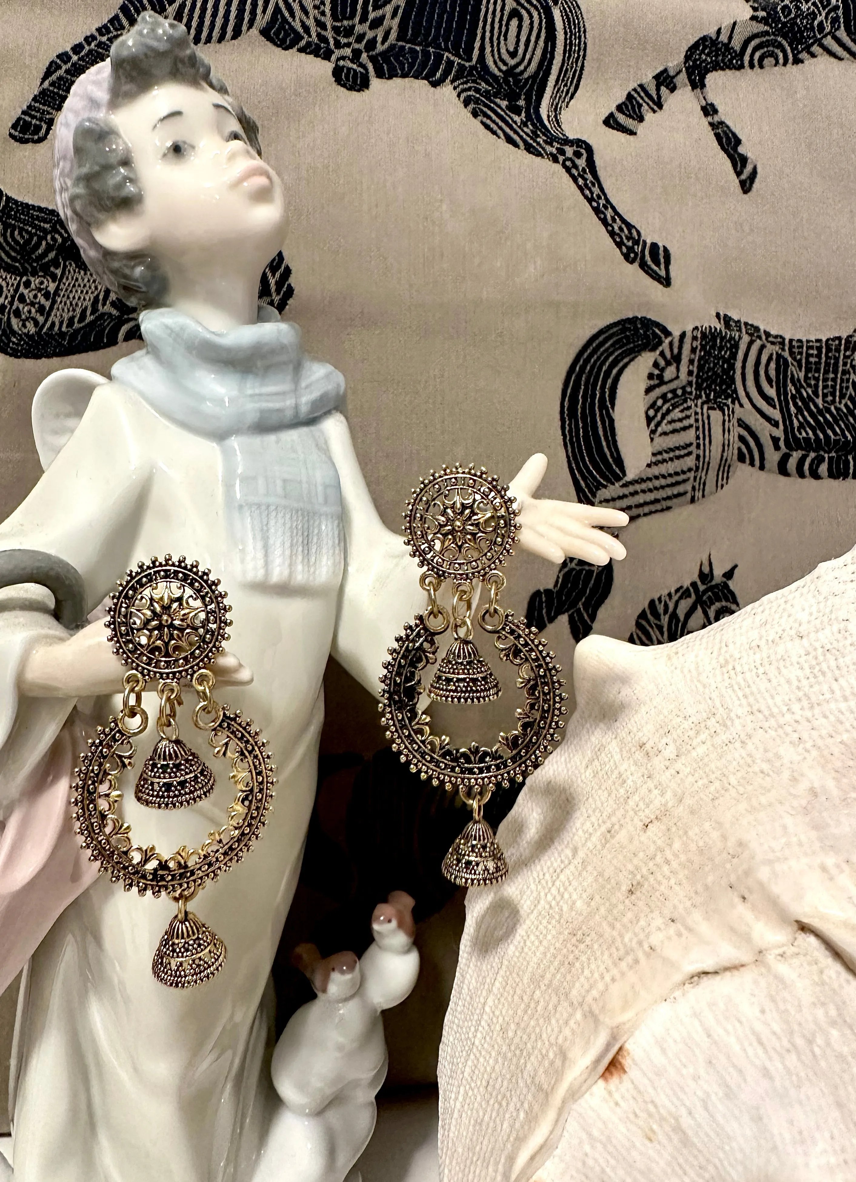 DOUBLE CHARM EARRINGS