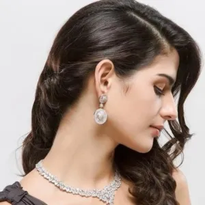 Double Circle Baguette White Gold Earrings – Maestro Hennessy ®