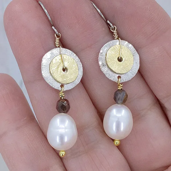 Double Happy Pearl Earrings