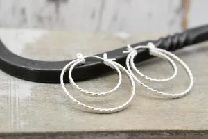 Double Twist Hoop Earrings