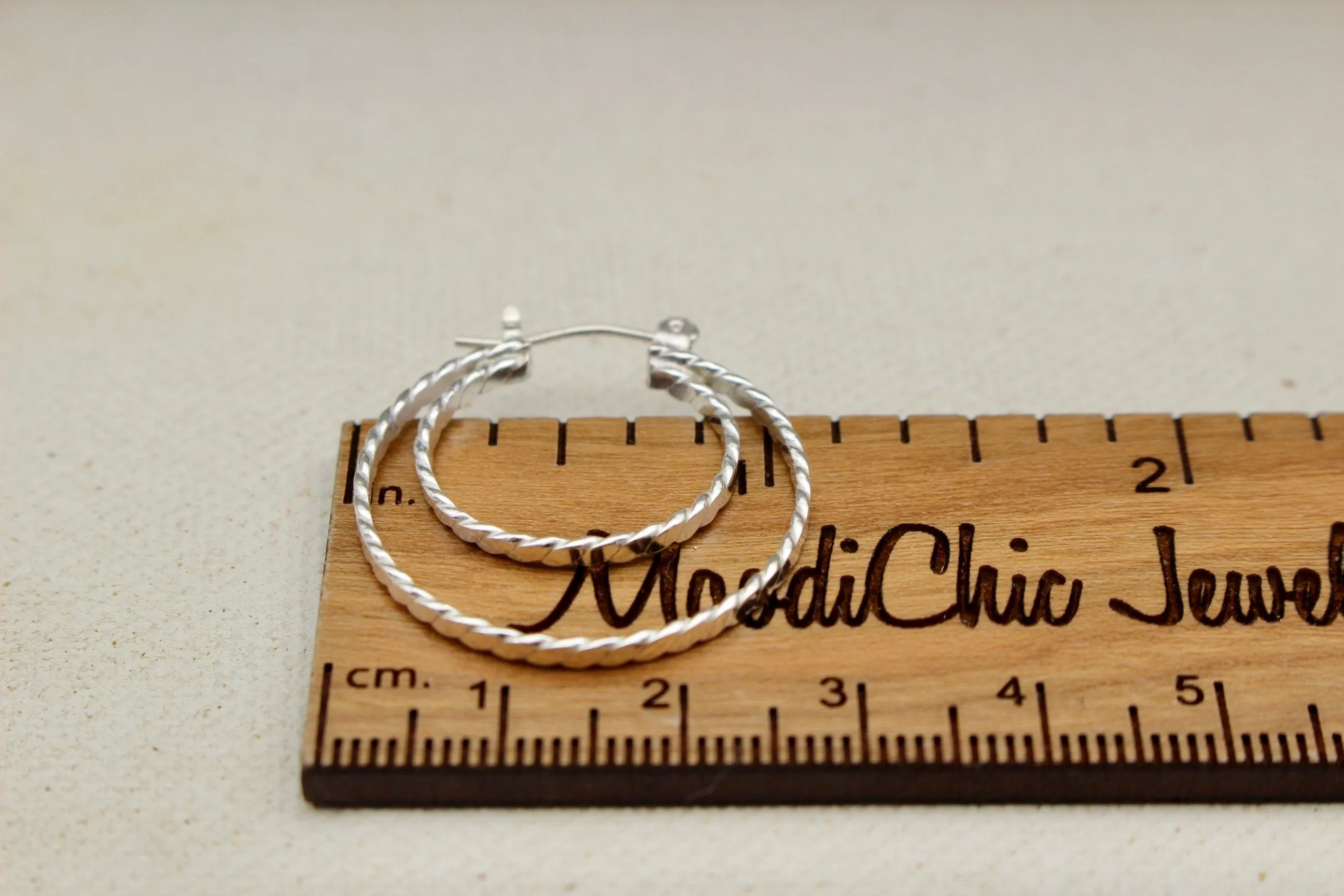 Double Twist Hoop Earrings
