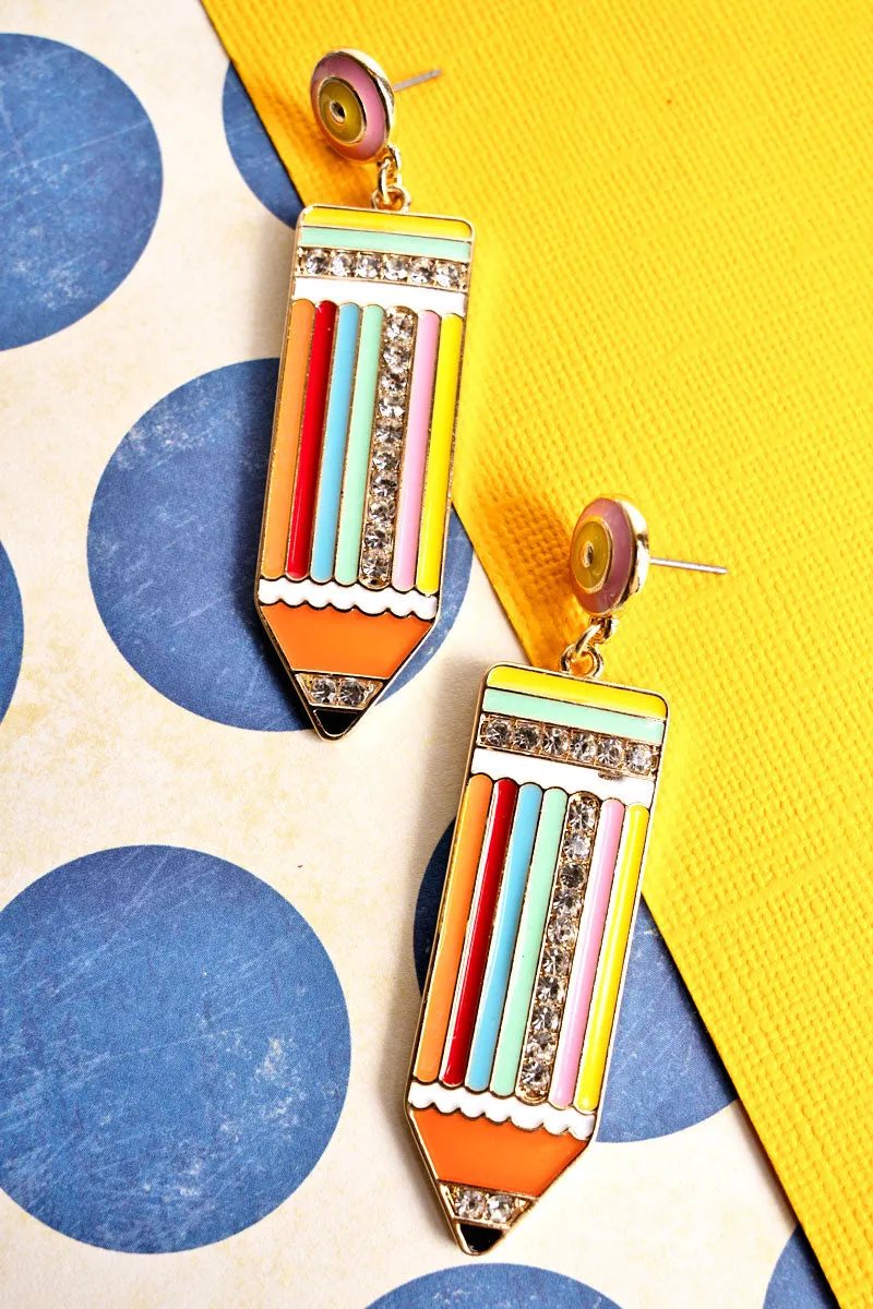 Draw The Line Pencil Earrings