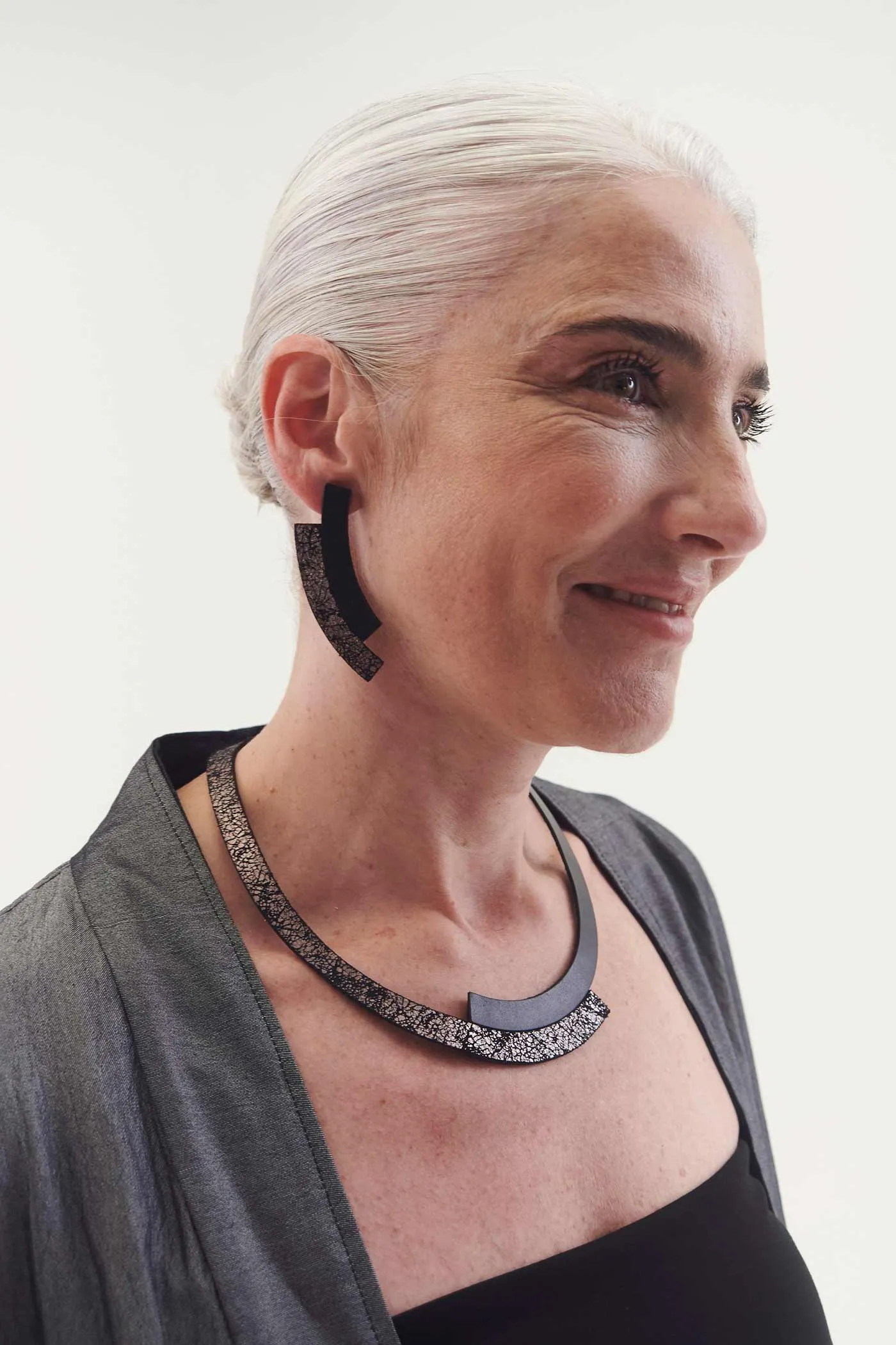 Duo Earrings - Black Pewter