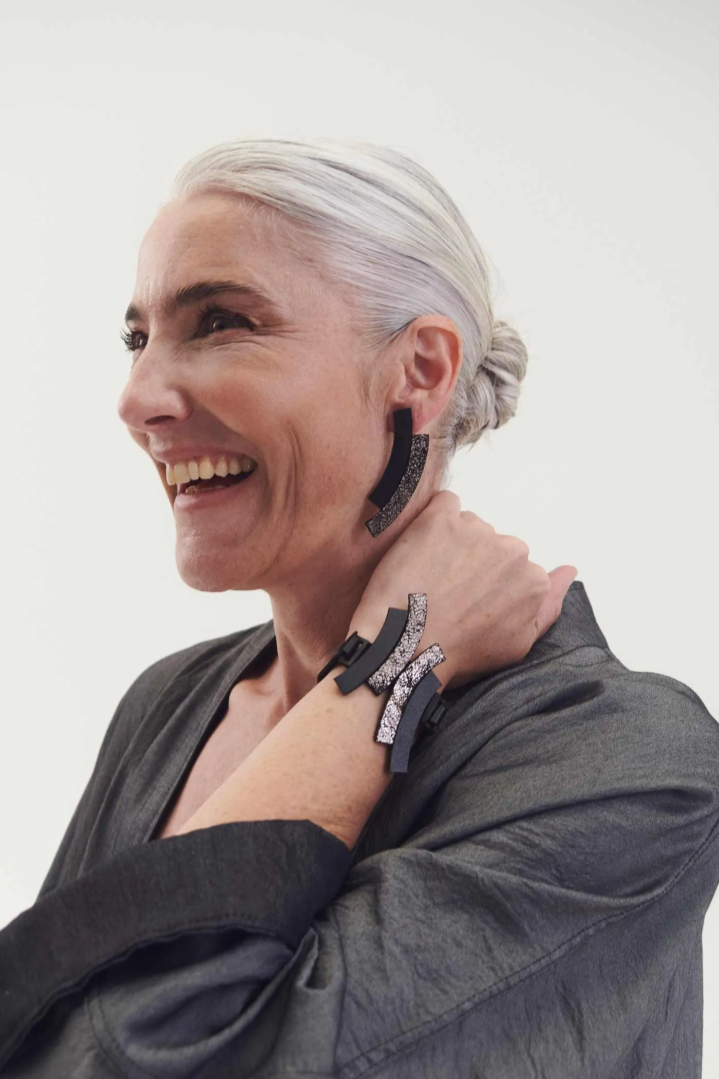 Duo Earrings - Black Pewter