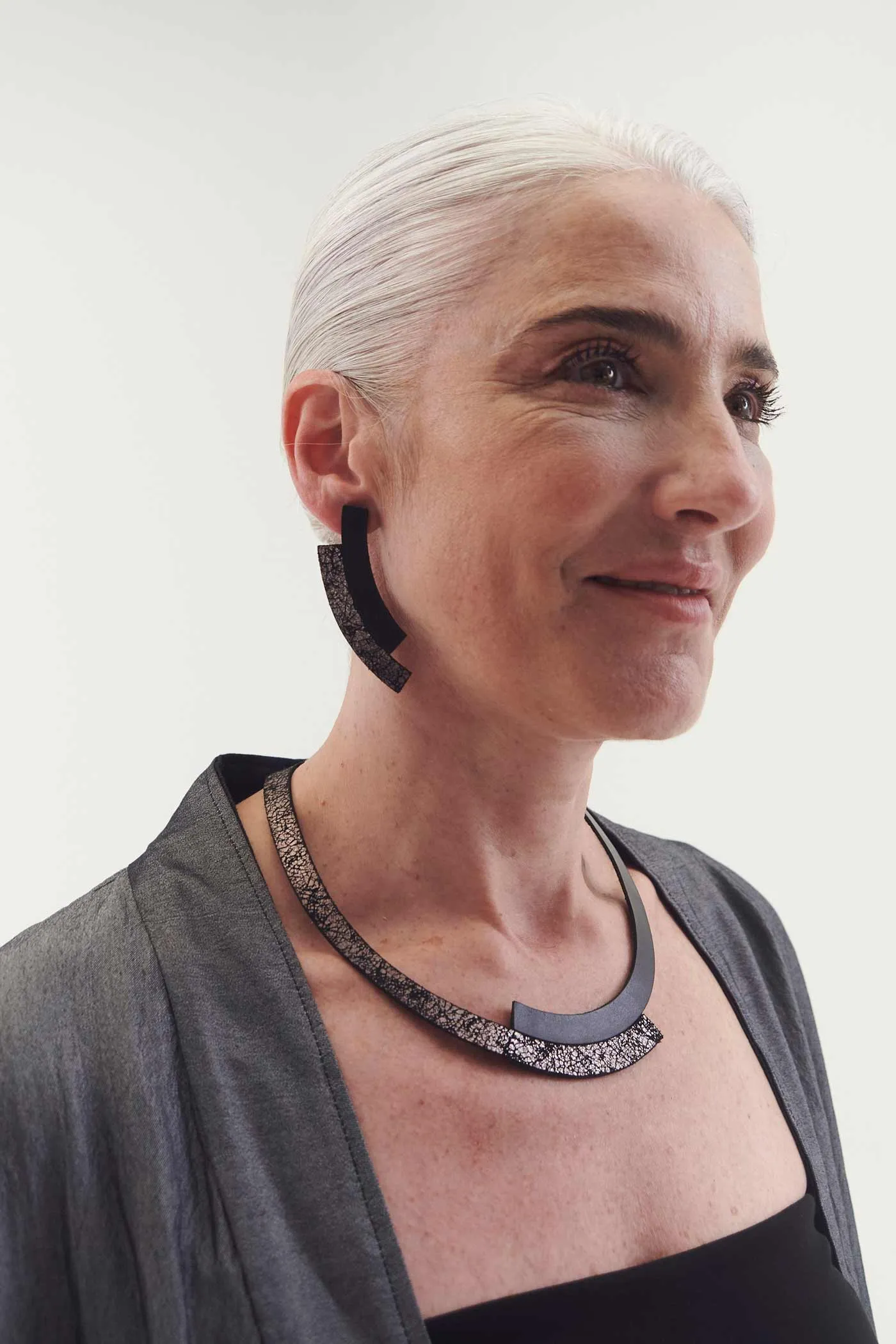Duo Earrings - Black Pewter