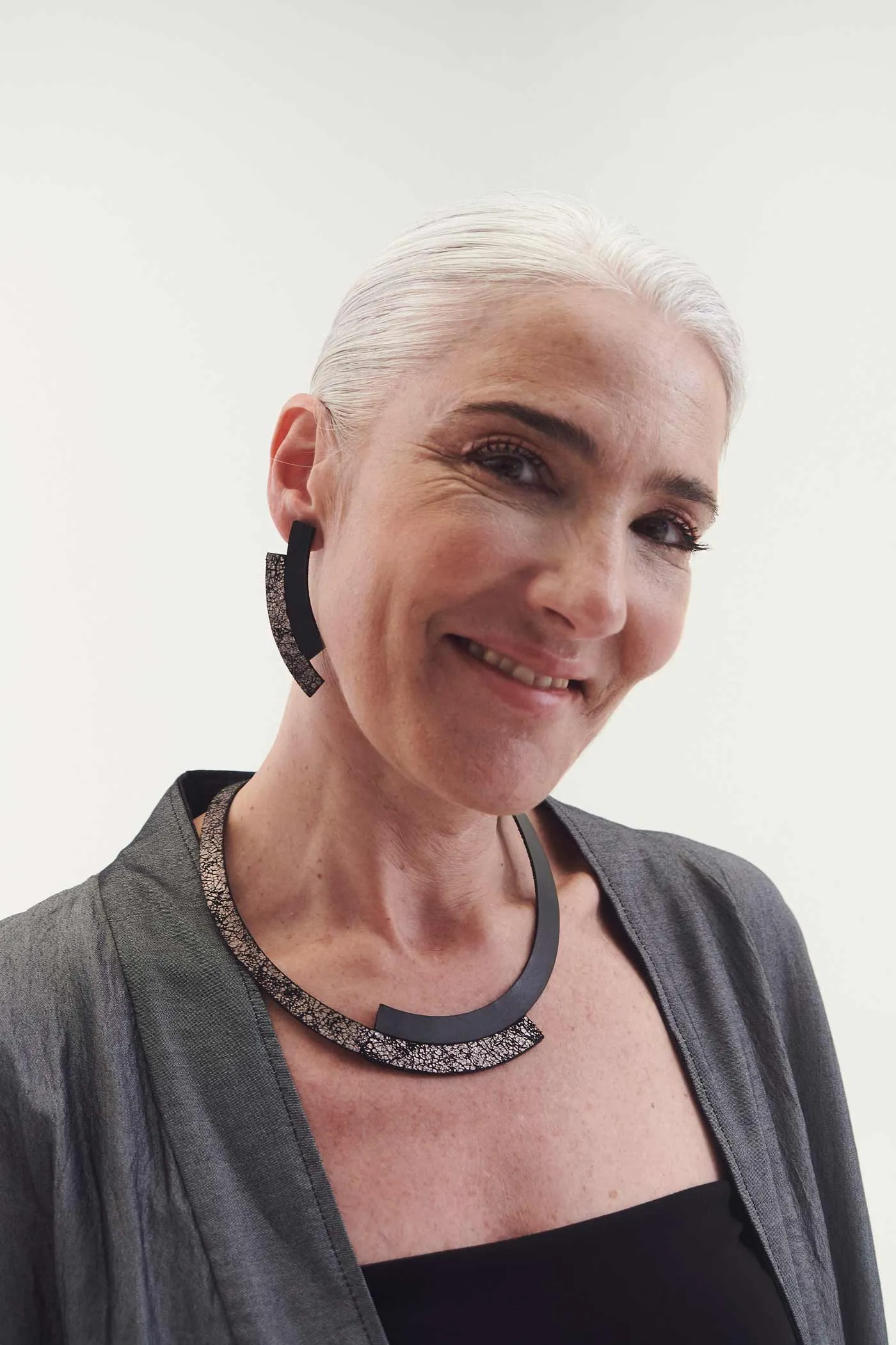 Duo Earrings - Black Pewter