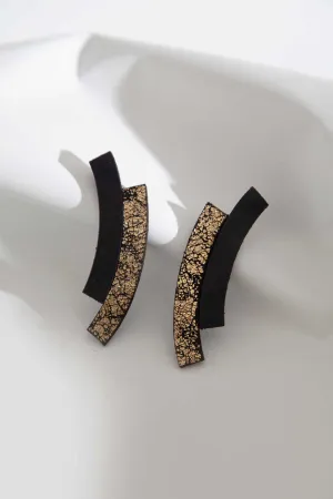 Duo Earrings - Black/Gold *