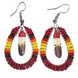 DYH 2" Beaded Teardrop Earrings