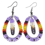 DYH 2" Beaded Teardrop Earrings