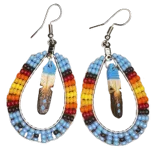 DYH 2" Beaded Teardrop Earrings