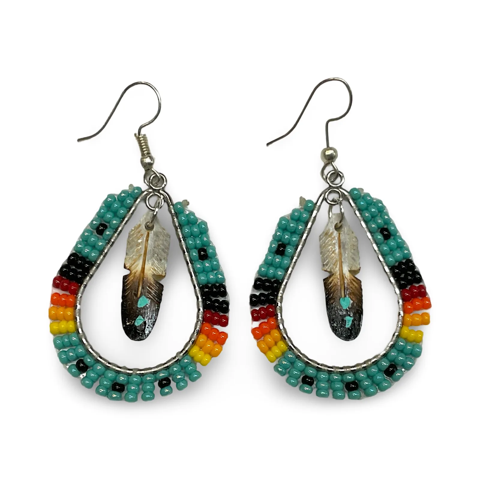 DYH 2" Beaded Teardrop Earrings