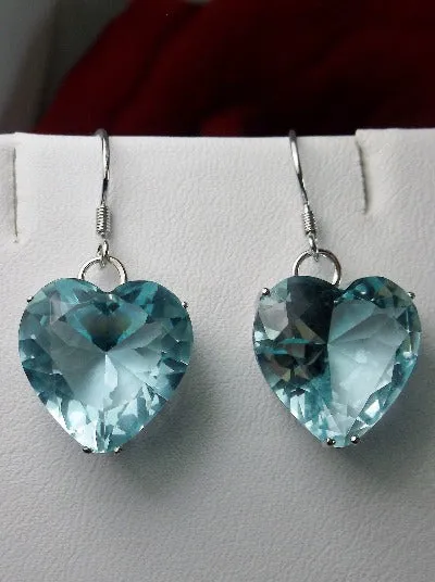 E38, Heart Earrings, Art Nouveau Vintage Jewelry Design#E38