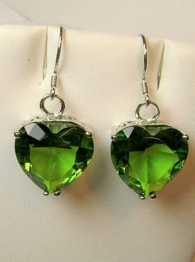 E38, Heart Earrings, Art Nouveau Vintage Jewelry Design#E38