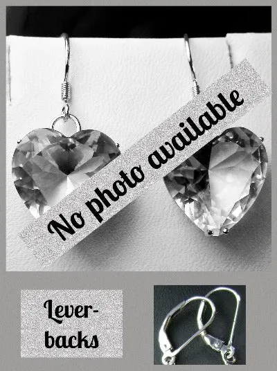 E38, Heart Earrings, Art Nouveau Vintage Jewelry Design#E38