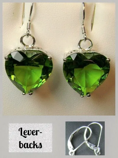 E38, Heart Earrings, Art Nouveau Vintage Jewelry Design#E38