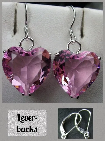 E38, Heart Earrings, Art Nouveau Vintage Jewelry Design#E38