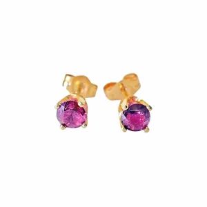 EARRINGS 14K Gold & Ruby Studs