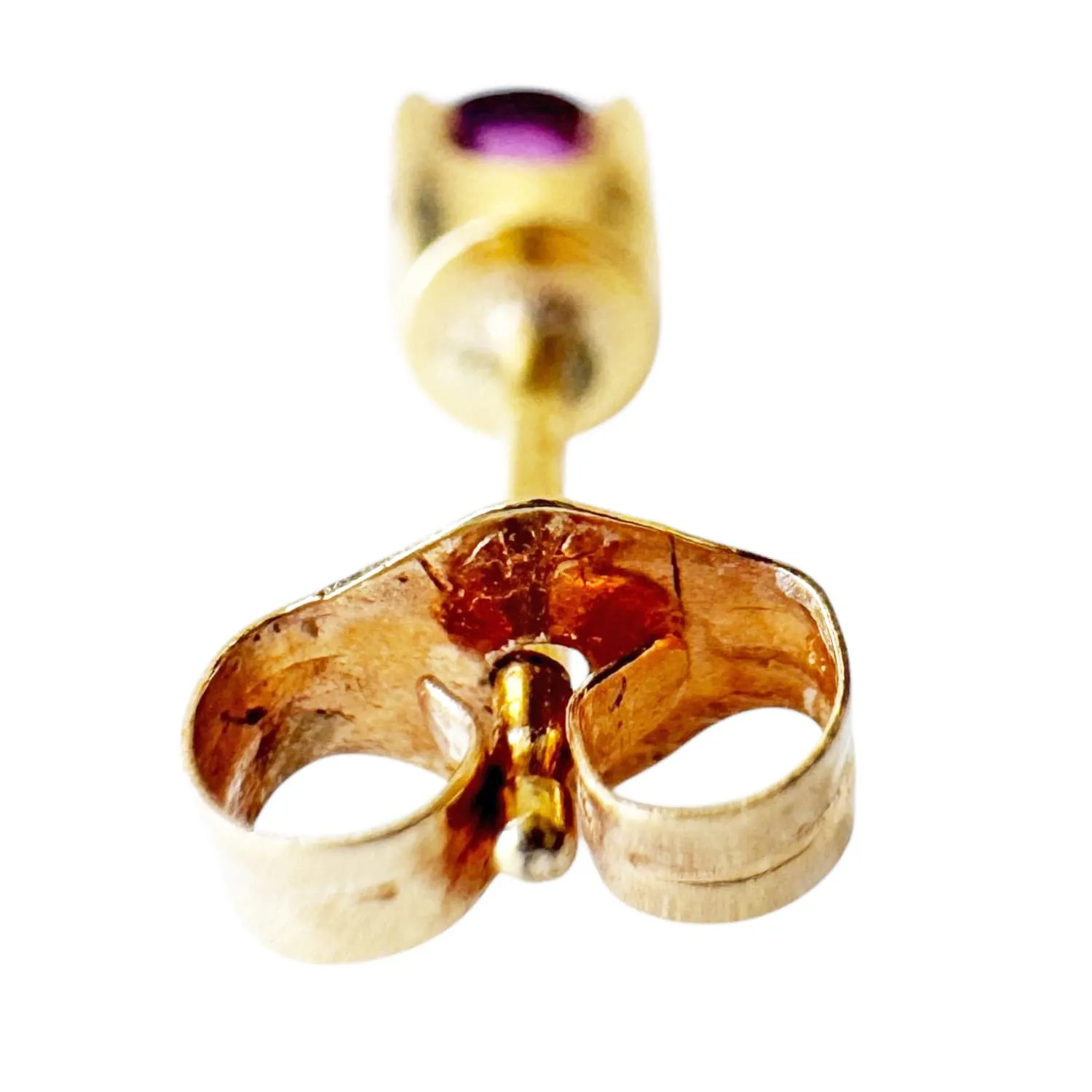 EARRINGS 14K Gold & Ruby Studs