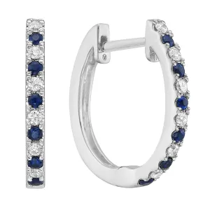 Earrings 14KW/2.4G 12RD-0.13CT 12SAPP-0.16CT