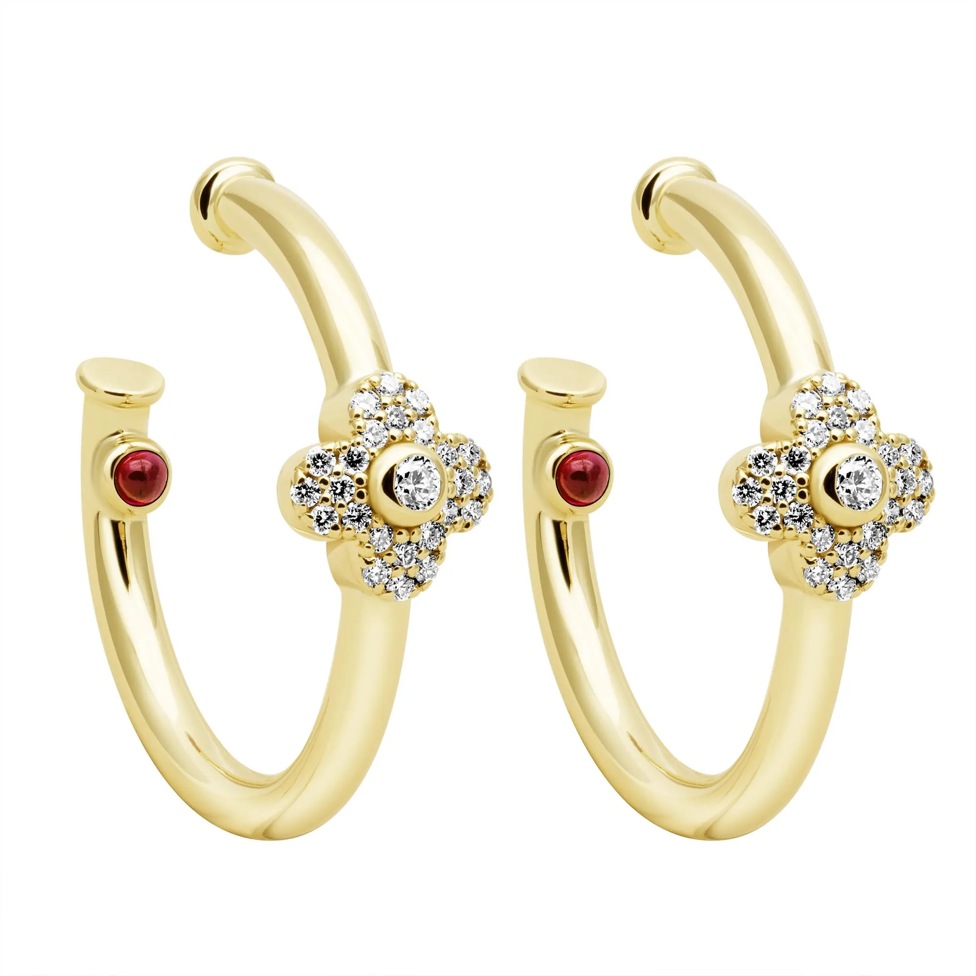 Earrings - Diamond & Ruby (2408A)