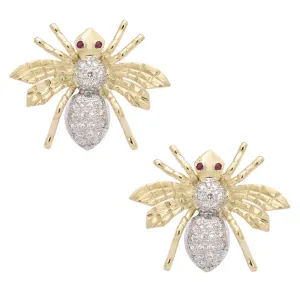 Earrings- Ruby and Diamond