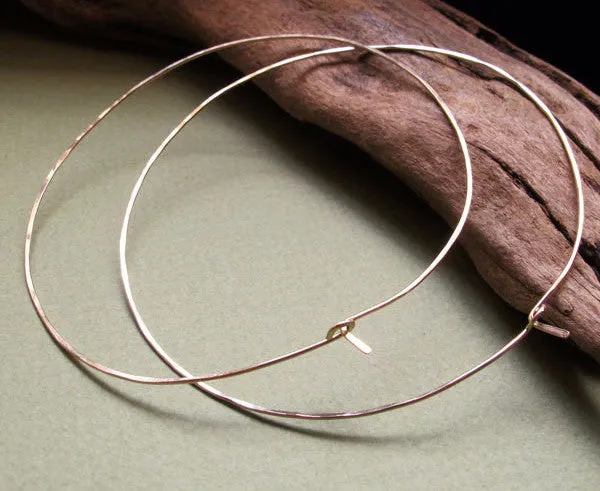 Elegant Classic Large Gold Hoop Earrings 3 inch