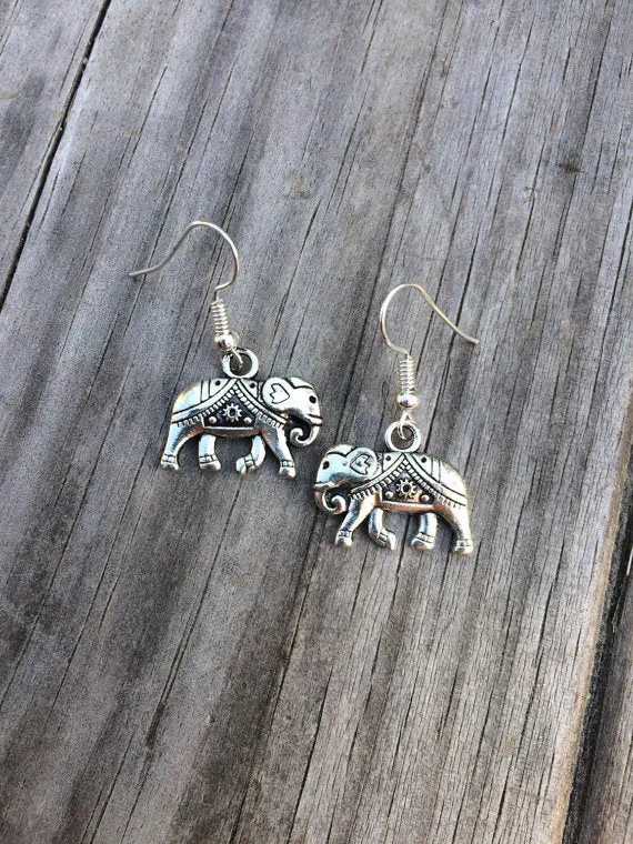 Elephant Charm Earrings