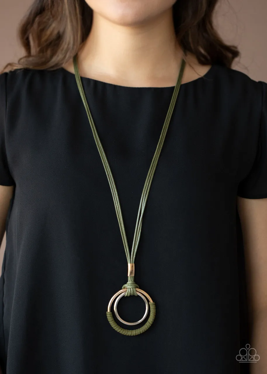 Elliptical Essence Green Paparazzi Necklace