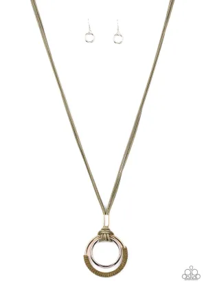 Elliptical Essence Green Paparazzi Necklace