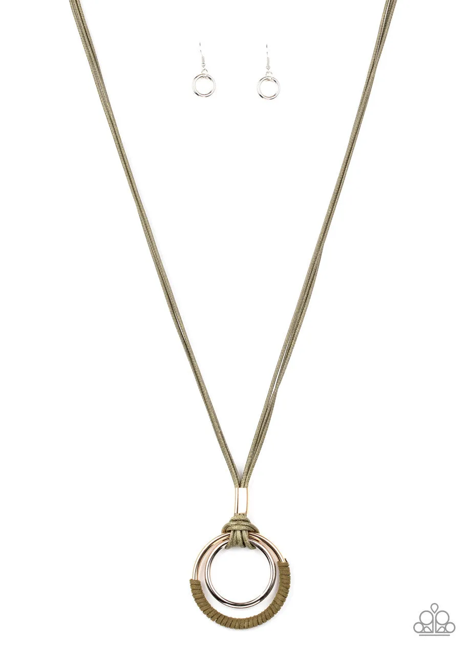 Elliptical Essence Green Paparazzi Necklace