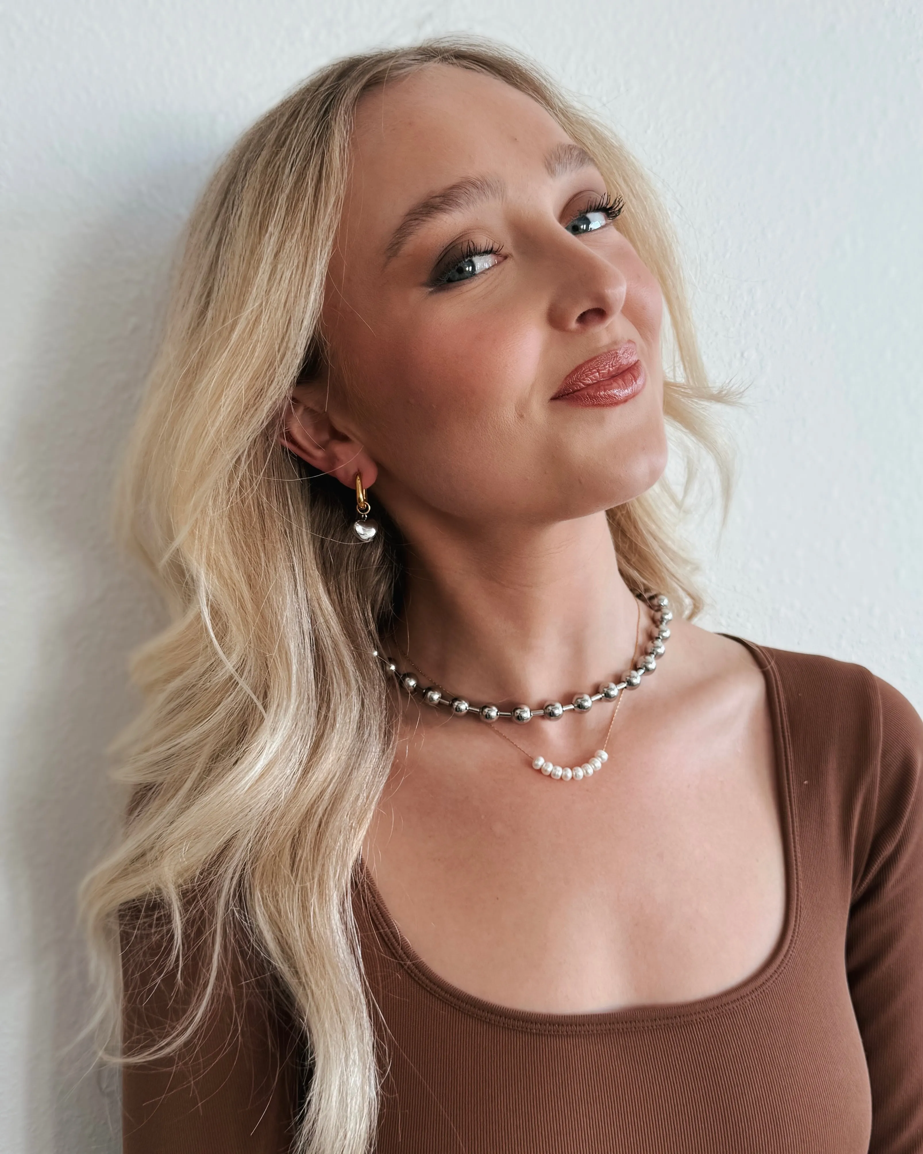 Emelia Mixed Metal Heart Charm Earrings