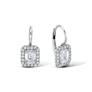 Emerald Cut Diamond Earrings