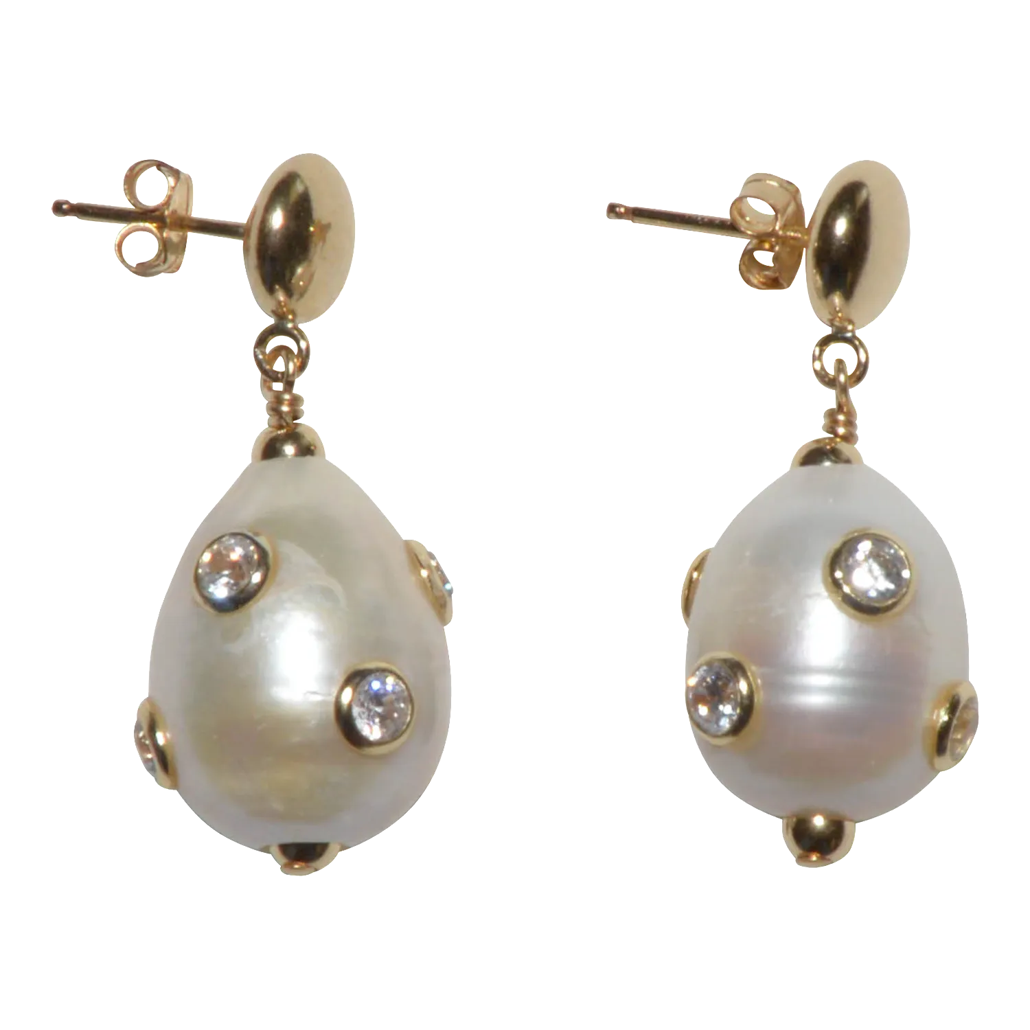 Encrusted Pearl Earrings