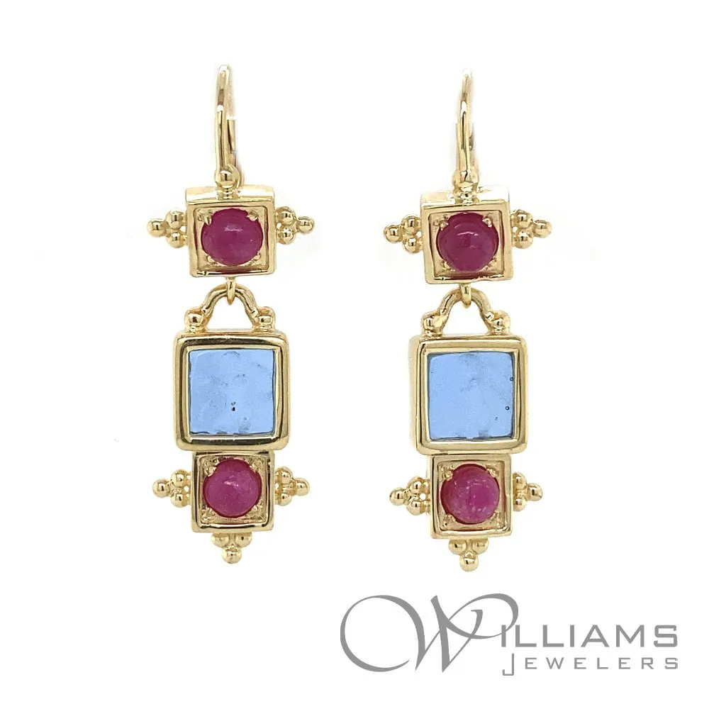 Estate 14 Karat Ruby Earrings